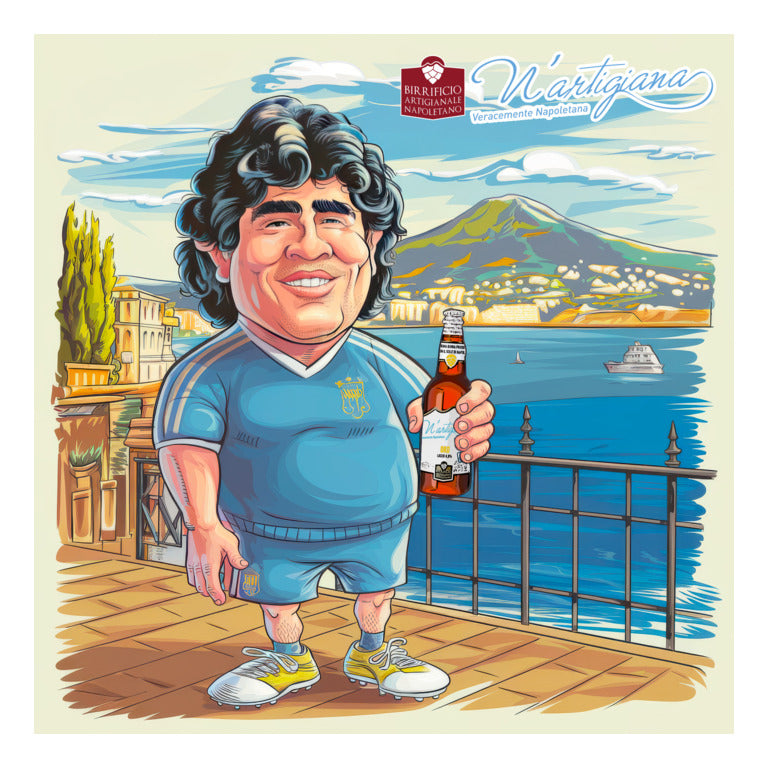 QUADRO FOREX MARADONA FUMETTO 50x50Cm. (1 pz)
